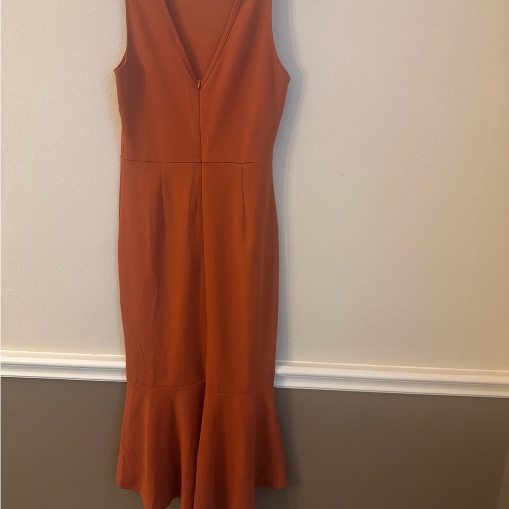 Chic Backless Orange Dress